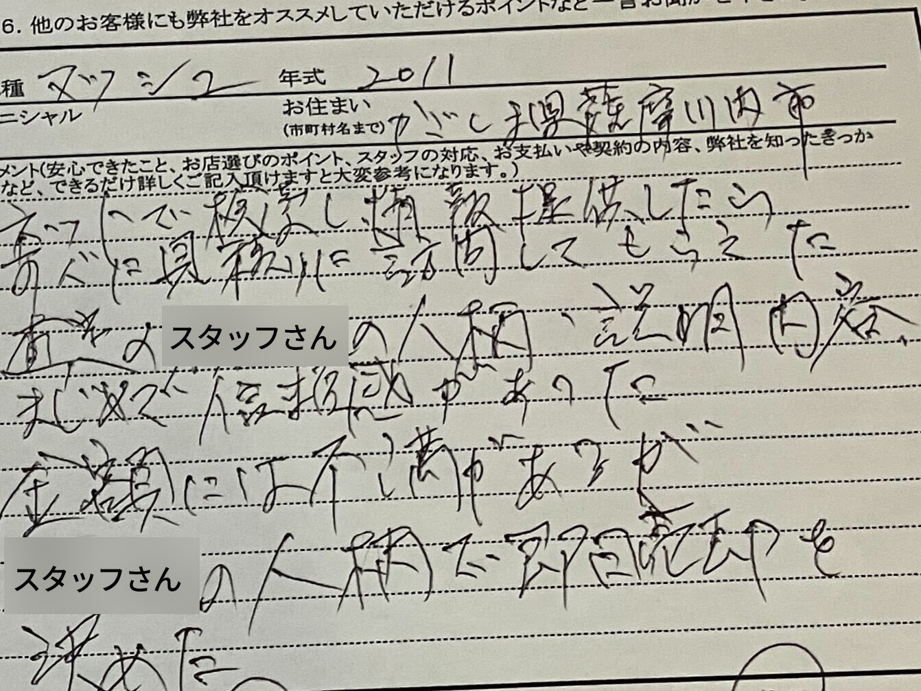 鹿児島県 I様のコメント